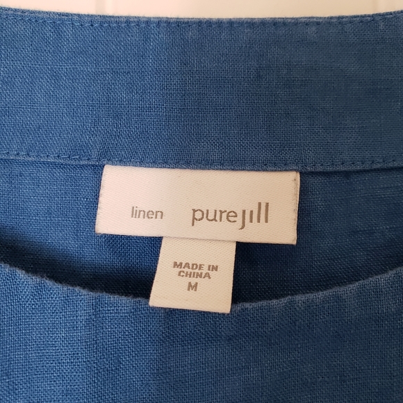 J. Jill Purejill Linen Shift Dress Size Medium - Picture 7 of 11